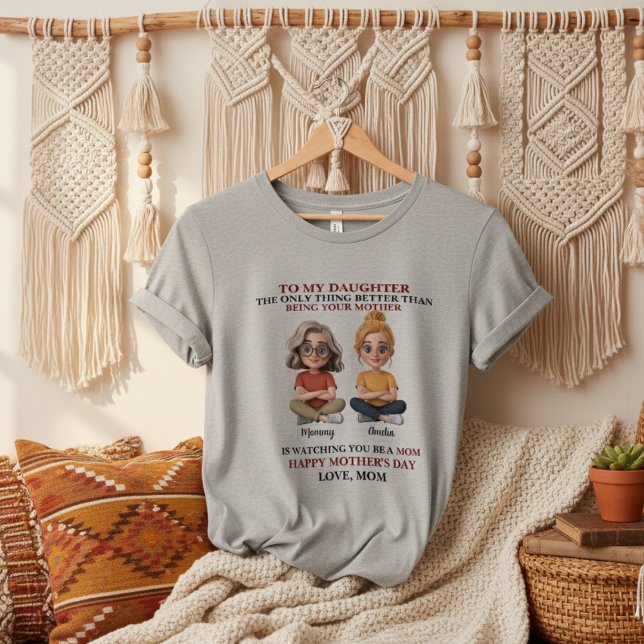 T-shirt Heartwarming Motherhood Mother Daughter Bond (Créateur téléchargé)