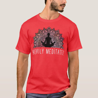 T-shirt Heavily Meditated Womens Mens GraphicLotus Flower 