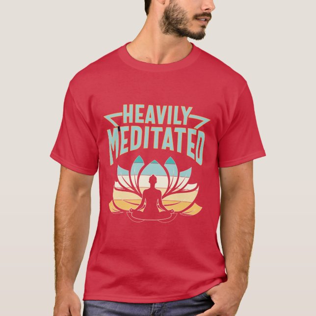 T-shirt Heavily Meditated Yoga Scoop friends (Devant)