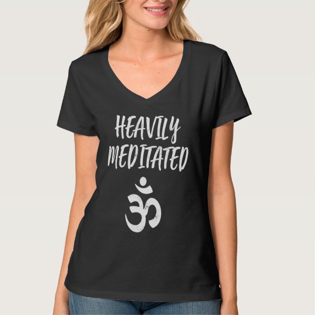 T-shirt Heavily Om Symbol Meditation (Devant)