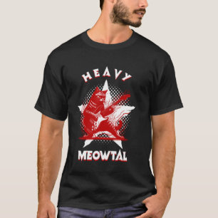 T-shirt Heavy Meowtal - Drôle de Chat & Métal Lourdingue