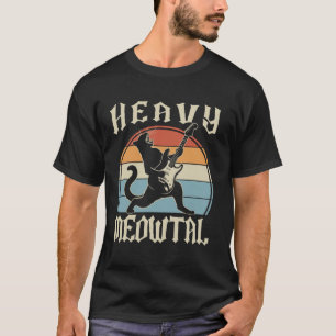 T-shirt Heavy Meowtal - Drôle de Chat & Métal Lourds