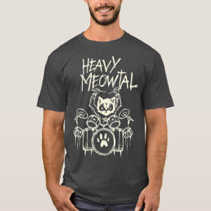 T-shirt Heavy metal Headbanger Venin Dragon Cat Playing