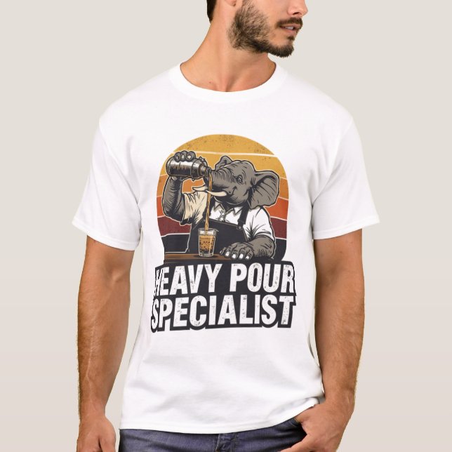 T-shirt Heavy Pour Specialist Elephant Bartender Shirt (Devant)