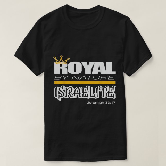 T-shirt Hébreu israélite royale par nature Juda Torah T-Sh (Design devant)