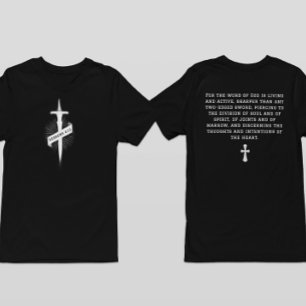 T-shirt Hébreux 4:12 Verset biblique Croix chrétienne Foi