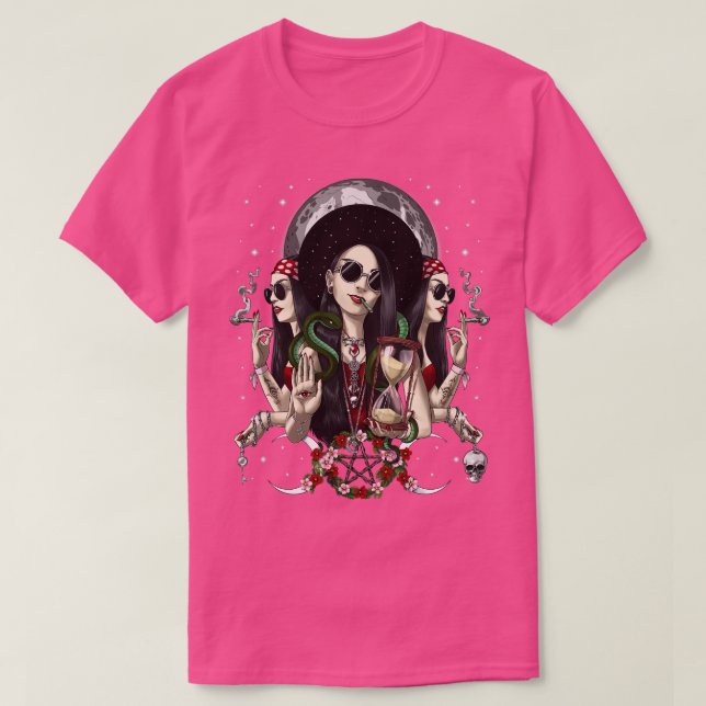 T-shirt Hecate Triple Lune déesse (Design devant)