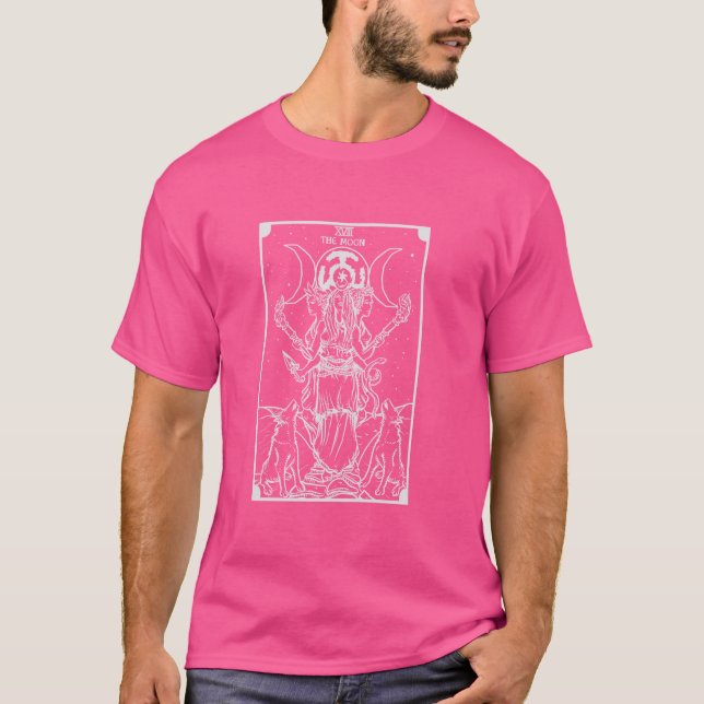 T-shirt Hecate Triple Moon Goddess Witch Hekate Wheel Taro (Devant)