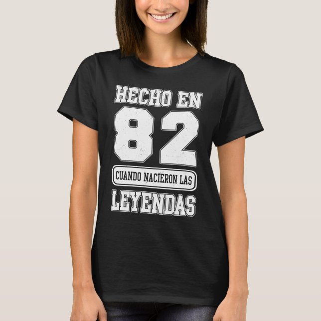 T-shirt Hecho En 1982 Espagnol Cumpleaños 41e Anniversaire (Devant)