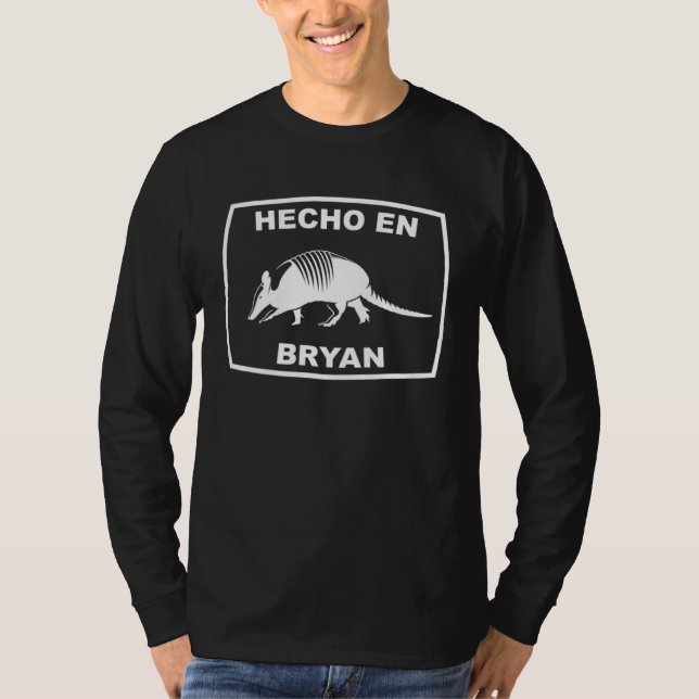 T-shirt Hecho en Bryan Texas Armadillo Southern State Texa (Devant)