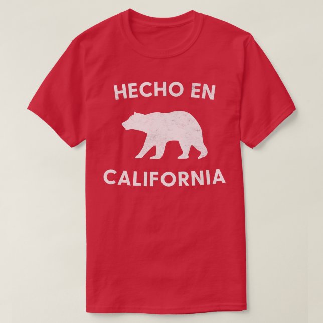 T-shirt Hecho en Californie Ours Mexicain Américain Pour (Design devant)