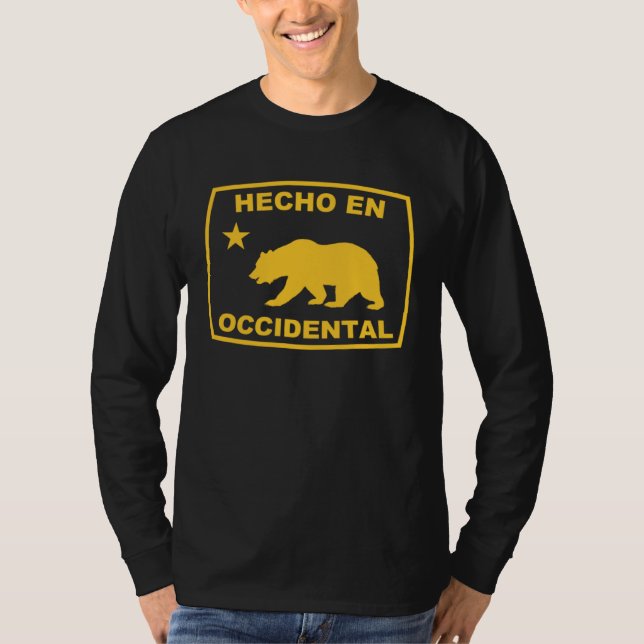 T-shirt Hecho en Occidental California Republic Pacific Co (Devant)