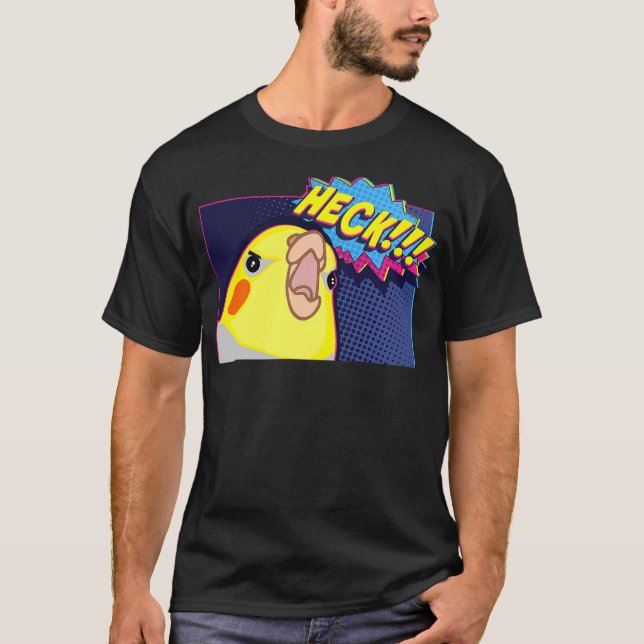 T-shirt Heck Cockatiel, Birb memes, Funny angry Parrot lov (Devant)