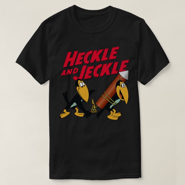 T-shirt Heckle et Jeckle Cartoon Caractères de la tarte et (Design devant)