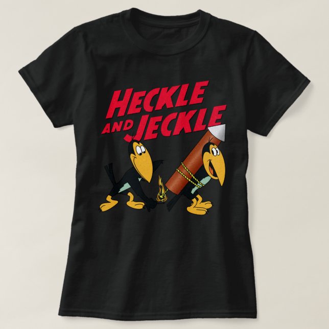 T-shirt Heckle et Jeckle Cartoon Caractères de la tarte et (Design devant)