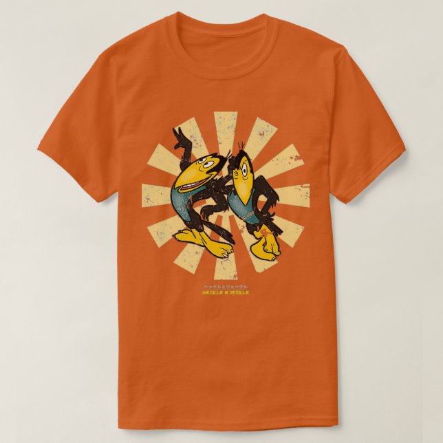 T-shirt Heckle Et Jeckle Retro Japonais 1 (Design devant)