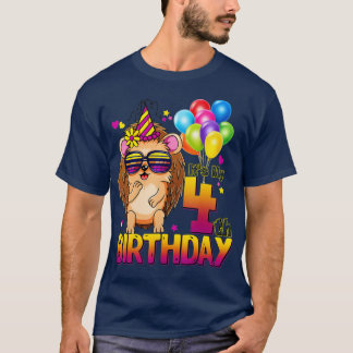 T-shirt Hedgehog 4th Birthday Shirt 4 Years Old Hedgehog B