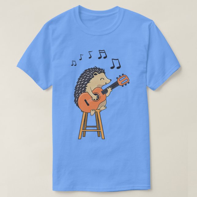 T-shirt Hedgehog Jouer Guitare Guitariste Musicien de musi (Design devant)