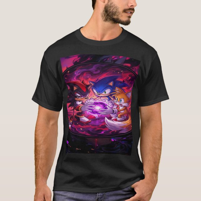 T-shirt Hedgehog Trio: Chaos Energy Awakening (Devant)