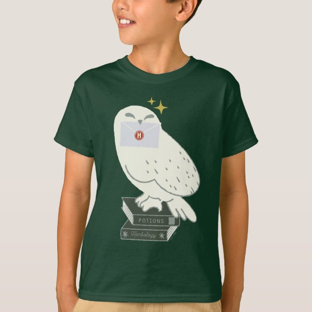 T-shirt Hedwig avec lettre dessin fantaisiste (Devant)