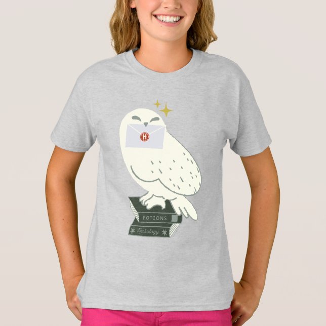 T-shirt Hedwig avec lettre dessin fantaisiste (Devant)