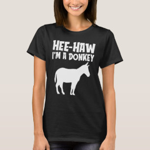 T-shirt Hee-Haw Je suis un âne Drôle Lazy Costume d'Hallow