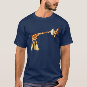 T-shirt Hee Hee Hee ! ! Mignonne Giraffe en caricature T-s