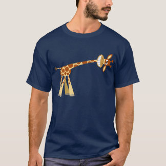 T-shirt Hee Hee Hee ! ! Mignonne Giraffe en caricature T-s