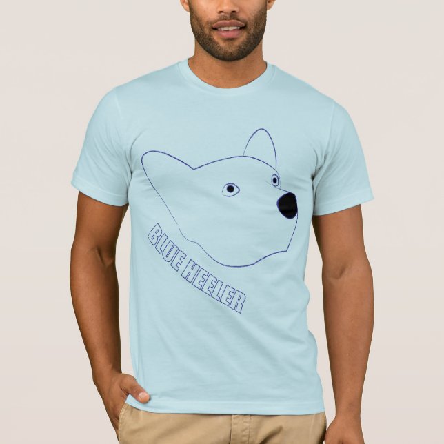 T-shirt Heeler bleu (Devant)