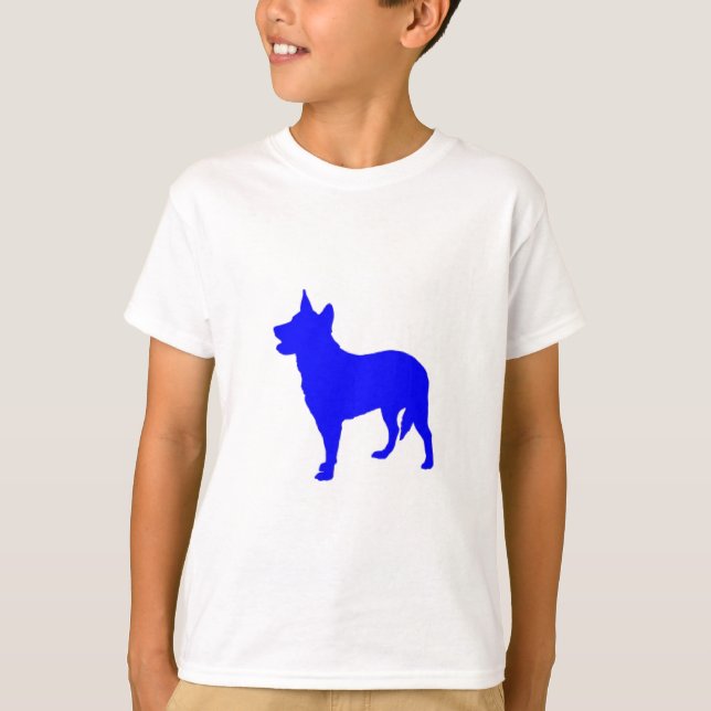 T-shirt Heeler bleu australien (Devant)