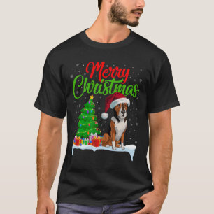 T-shirt Heeler Chien Feux de Noël Lumières Fantastiques No