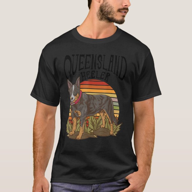 T-shirt Heeler du Queensland - Identification des chiens - (Devant)
