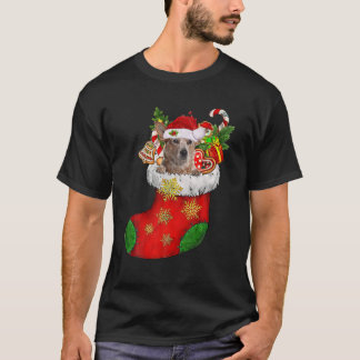 T-shirt Heeler ROUGE En Sock Noël Noël Chapeau Noël Chien 