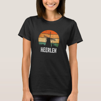 T-shirt Heerlen Windmill Pays-Bas Néerlandais Vintage Nede
