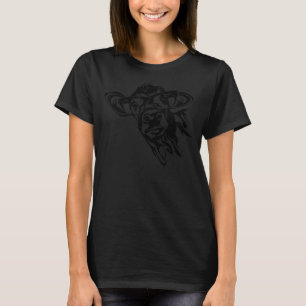 T-shirt Heifer Eyeglasses Vapeur de tête de veau