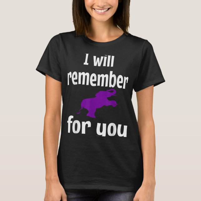 T-shirt Heimer Sensibilisation Purple Elephant Support Sou (Devant)