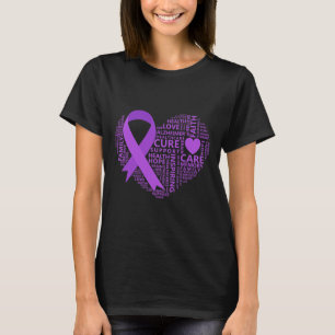 T-shirt Heimerheimer Sensibilisation Coeur Purple Ruban