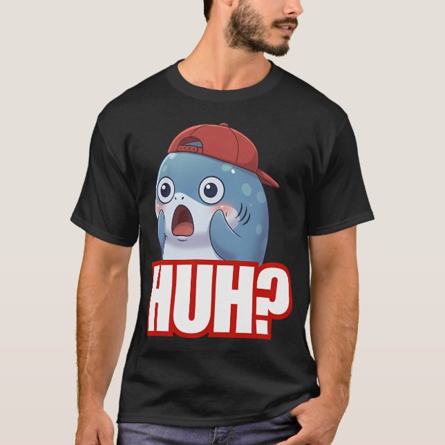T-shirt Hein ? Chibi Requin Drôle (Devant)