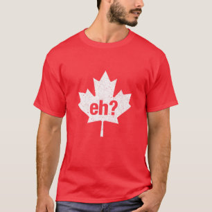 T-shirt Hein Drôle Canadien Vintage Feuille d'érable drape