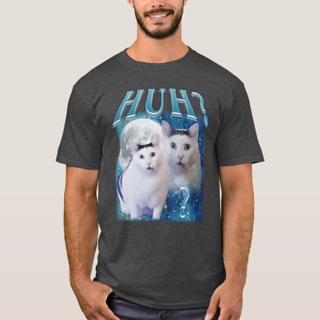 T-shirt Hein quoi drôle de mème de chat drôle (Devant)