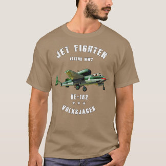 T-shirt Heinkel He 162 Volksjager Militaire Jet Fighter Pl