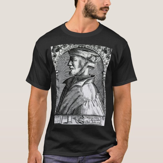 T-shirt Heinrich Cornelius Agrippa  German Polymath Theolo (Devant)
