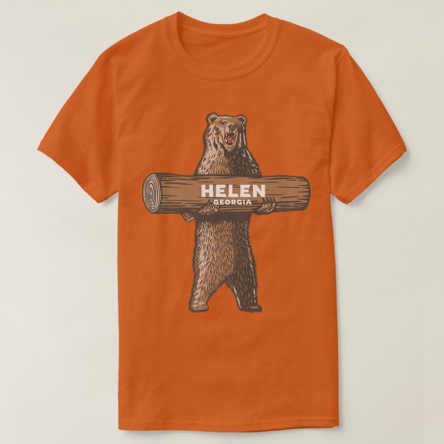 T-shirt Helen Georgia GA Growling Ours Vacances Souvenir P (Design devant)