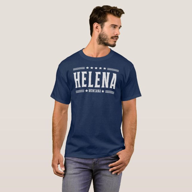 T-shirt HELENA MONTANA Étoiles & rayures (Devant entier)
