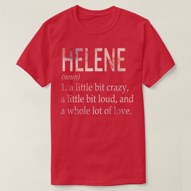 T-shirt Helene Fille Nom Définition (Design devant)