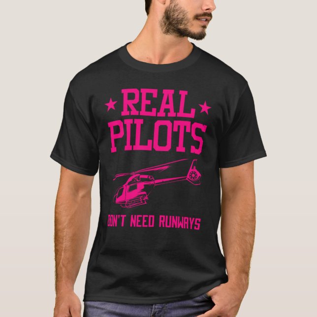 T-shirt Helicopter Pilot  For Men Women Cool Pilot Aviator (Devant)