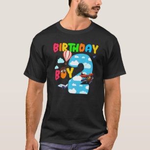 T-shirt Hélicoptère 2e avion Boy Birthday Avion Pilote 2