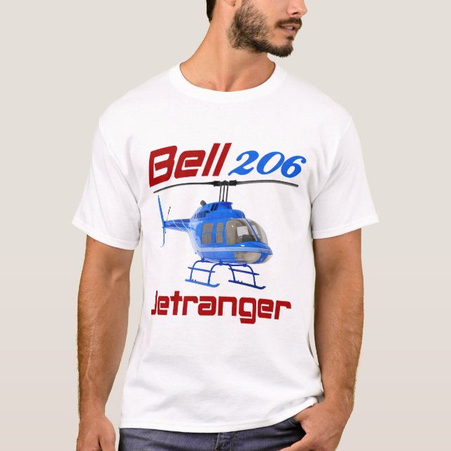 T-shirt hélicoptère Bell 206 jetranger 206 (Devant)