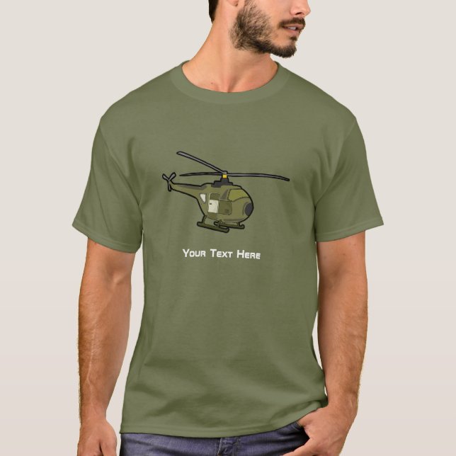 T-shirt Hélicoptère Camo sur mesure (Devant)