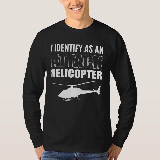 T-shirt Hélicoptère d'attaque Bachelier d'aviation (Devant)